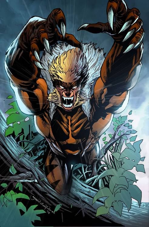 Открытки с Саблезубым врагом росомахи из комиксов от Марвел.