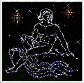 Скачать бесплатно открытки знак зодиака Водолей с анимациями.