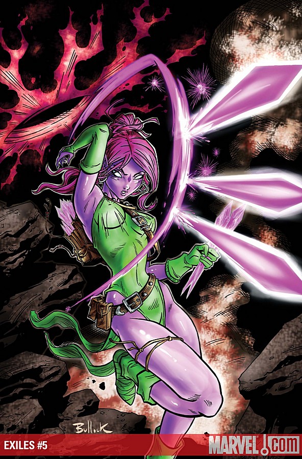 Открытки с Блинк из Людей Икс от комиксов Марвел скачать бесплатно.