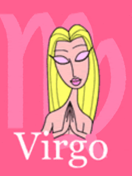  Анимационные открытки знак  зодиака Дева скачать бесплатно.