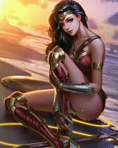 Открытки с Чудо Женщиной скачать бесплатно. Открытки с Чудо Женщиной онлайн.