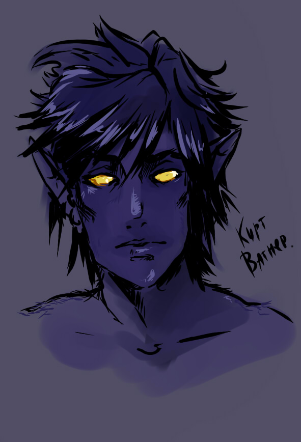 Открытки с Ночным Змеем из Людей Икс. Открытки с Куртом Вагнером.