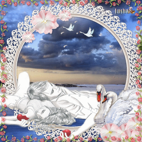 Открытки с лебедями скачать. Открытки с лебедями бесплатно. 