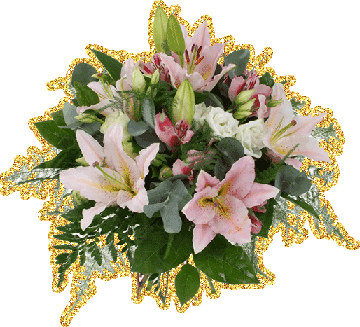 Открытки с букетом лилий скачать бесплатно. Красивые открытки с букетом лилий.