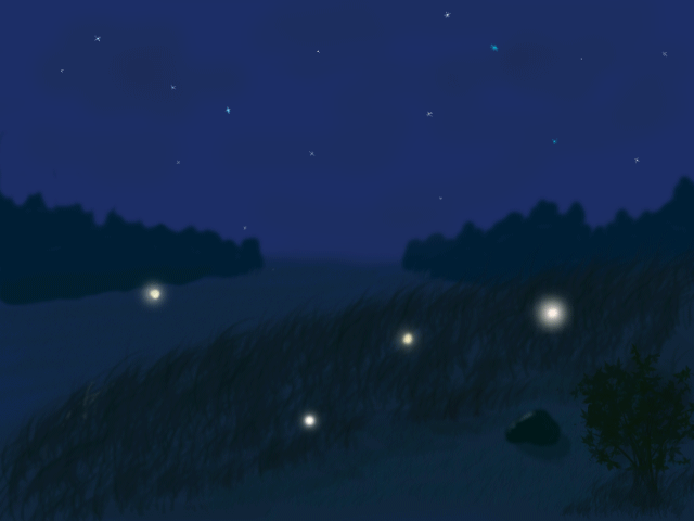 Открытки со светлячками с анимациями. Лесные светлячки открытки.