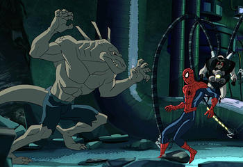 Открытки с Ящером из Спайдермена.Открытки с Ящером скачать. 