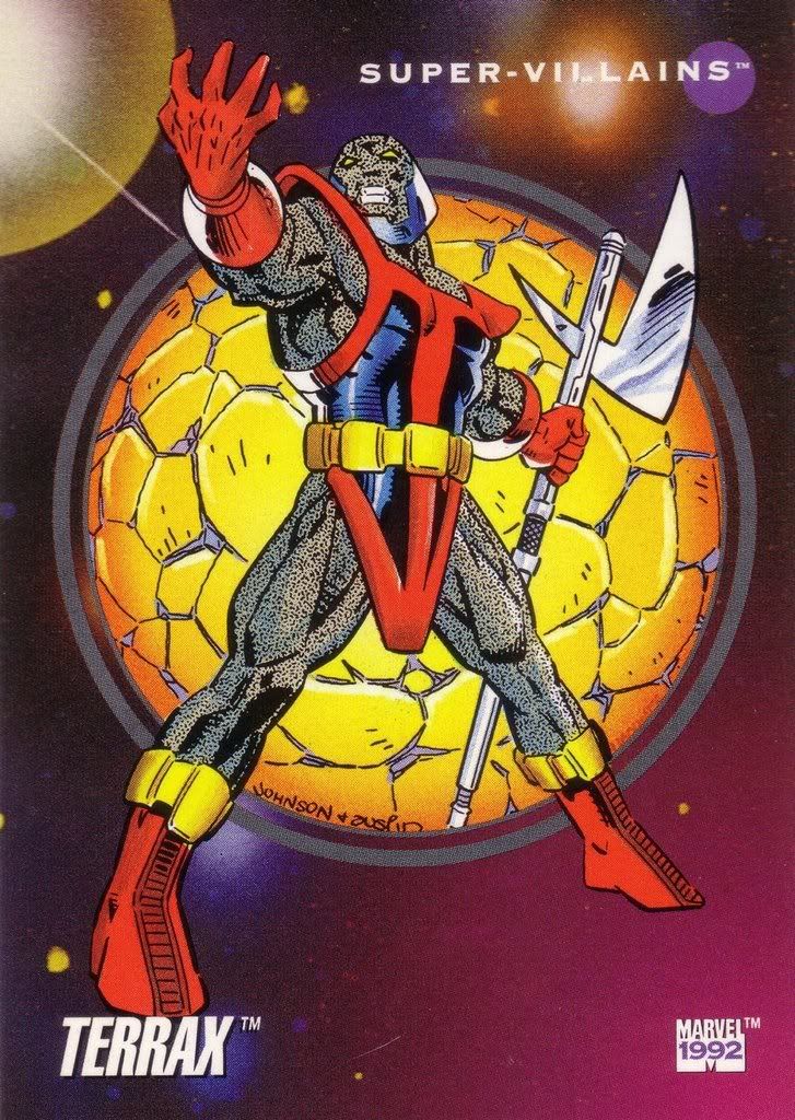 Открытки с Терраксом из комиксов Вселенной Марвел скачать.    