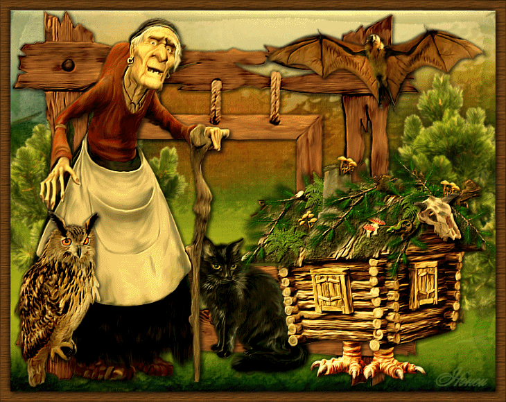 Анимационные открытки с Бабой Ягой. Открытки с Бабой Ягой скачать бесплатно.