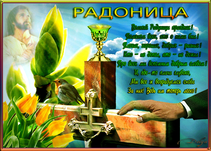 Открытки с Родоницей скачать бесплатно. Открытки с Родоницей с пожеланиями.