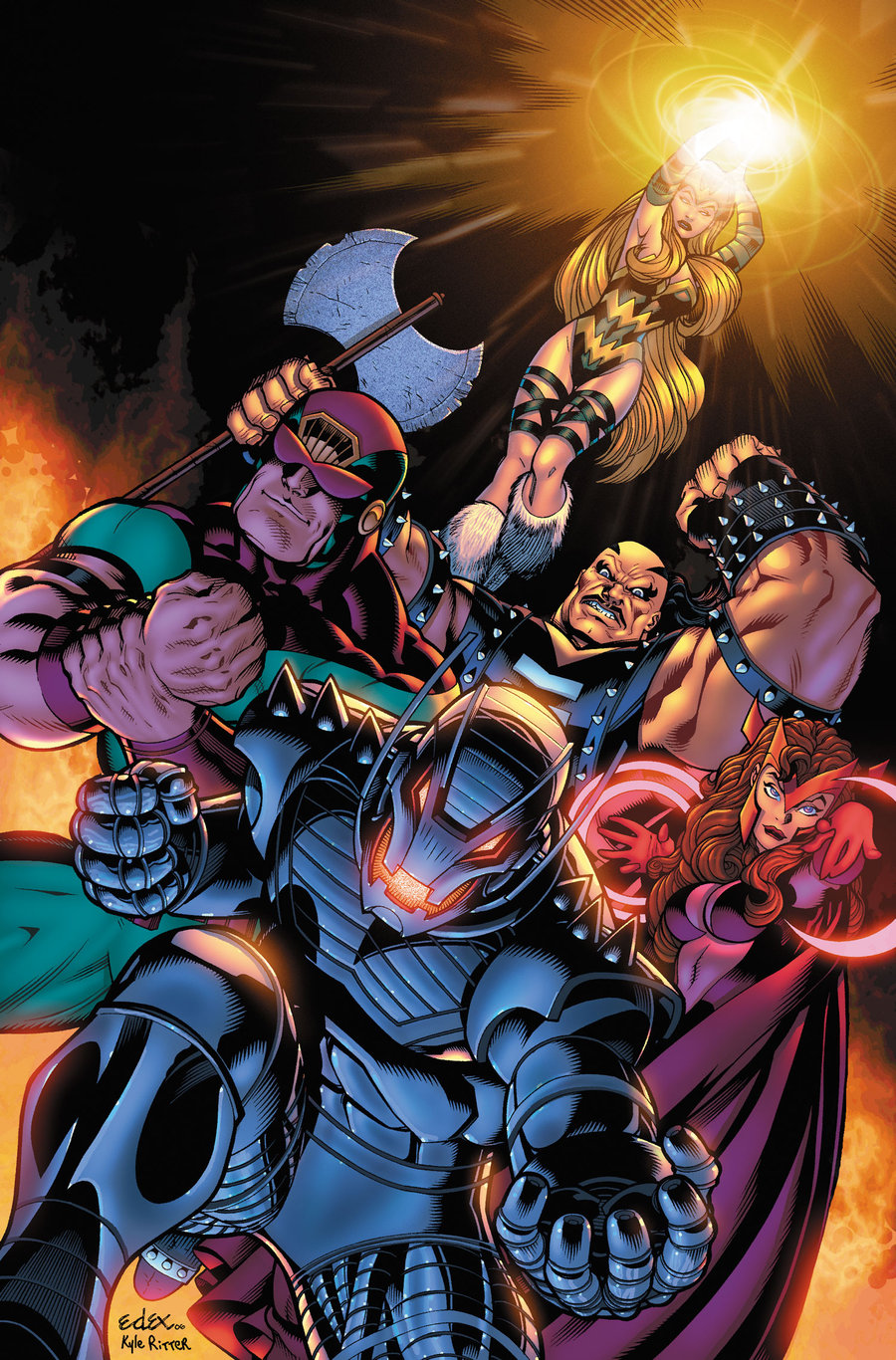 Открытки с Палачом врагом Тора из комиксов Марвел скачать.  