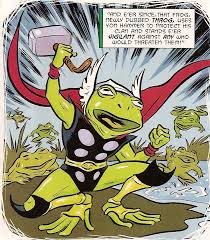 Открытки с Трогом лягушкой супергероем из комиксов от Марвел.