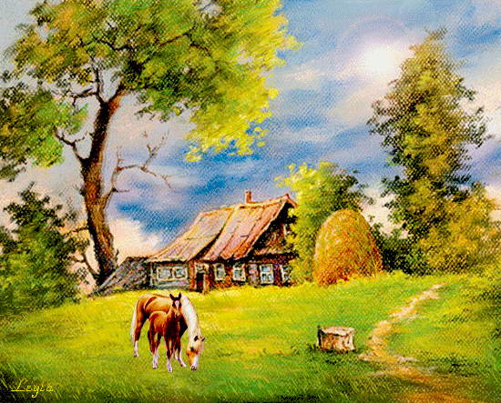 Открытки с деревней скачать. Открытки с деревней бесплатно.