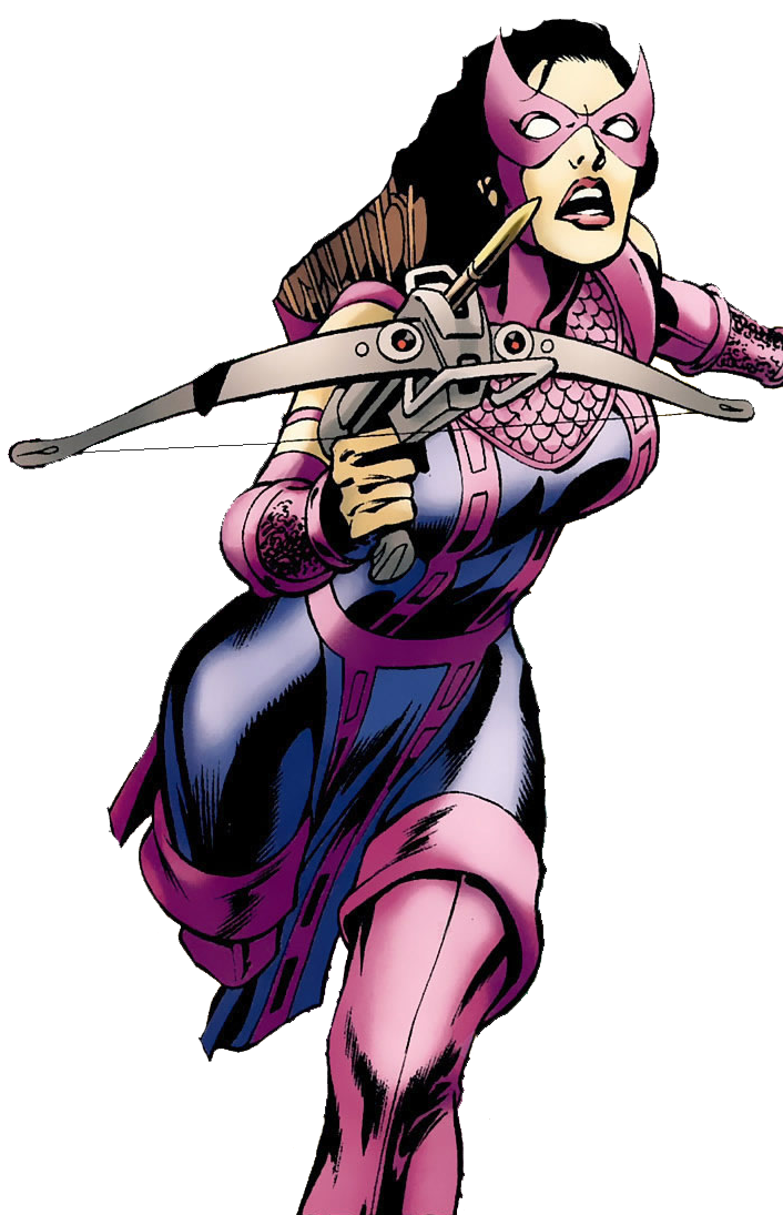 Открытки с соколиным Глазом Кейт Бишоп из комиксов Марвел.    