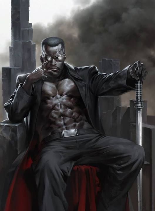 Открытки с Блэйдом из комиксов Вселенной марвел скачать бесплатно.