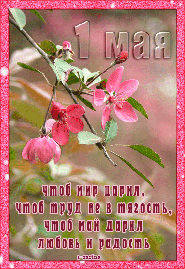 Открытки с 1 мая скачать бесплатно. Открытки на 1 мая gif.    