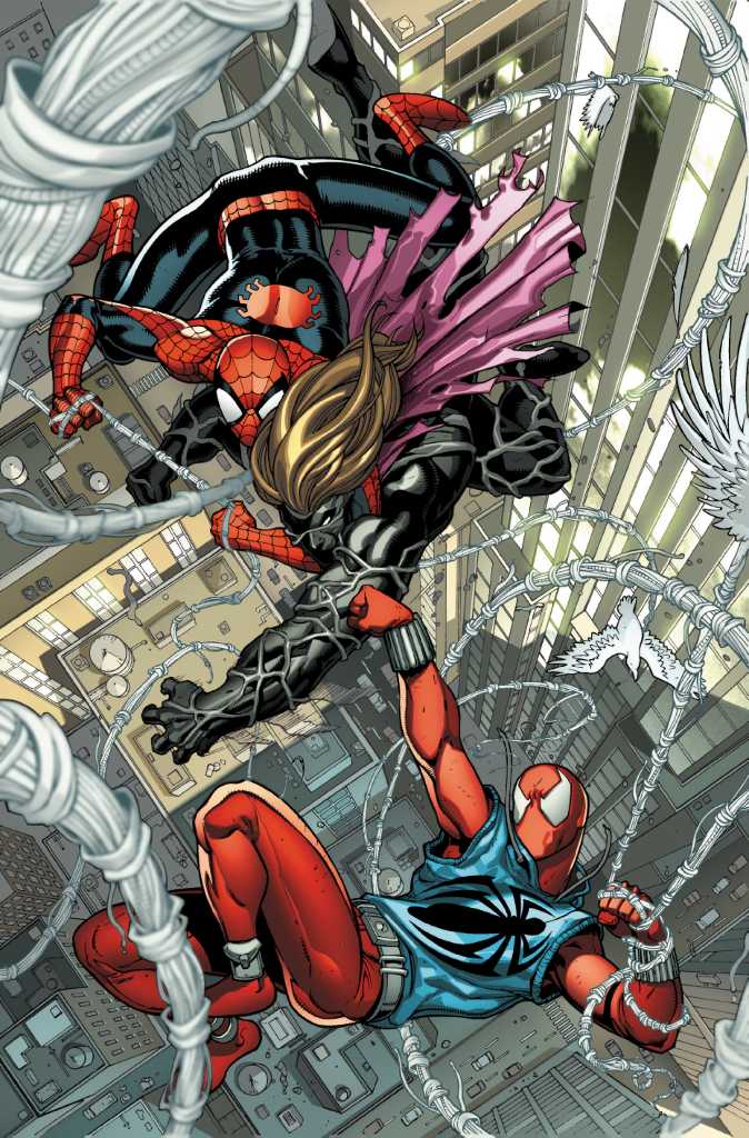 Открытки с Алым Пауком из комиксов про Человека Паука от Марвел.