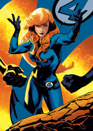 Открытки с Женщиной Невидимкой из Фантастической Четверки Марвел.