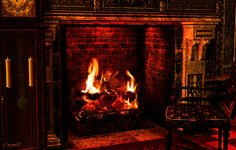 Открытки с камином с анимациями. Открытки с камином gif.     