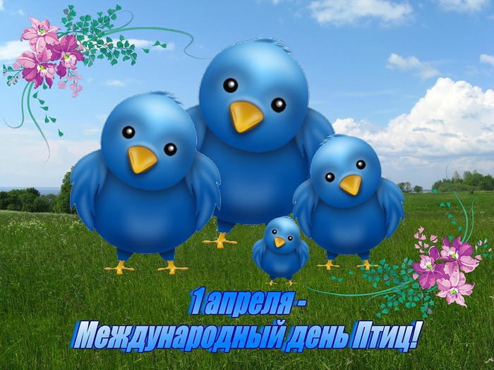 Открытки с днём птиц скачать бесплатно. Открытки с днём птиц с анимациями.