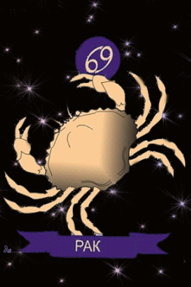  Открытки знак зодиака Рак gif. Скачать бесплатно открытки знак зодиака Рак.