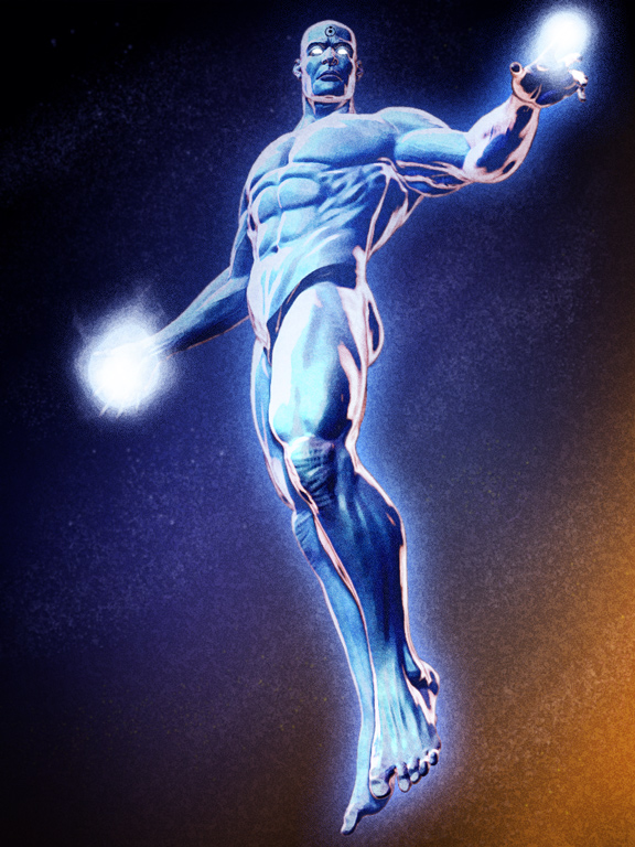 Открытки с Доктором Манхэттеном из Хранителей скачать бесплатно.