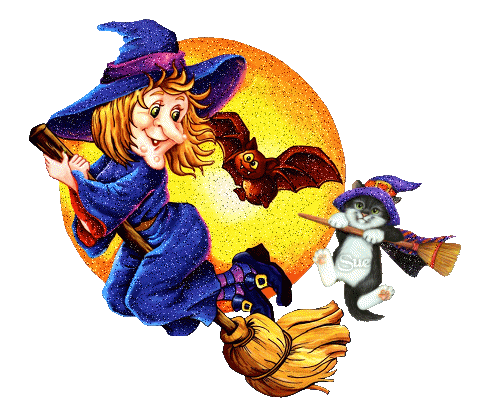 Анимационные открытки с Бабой Ягой. Открытки с Бабой Ягой скачать бесплатно.