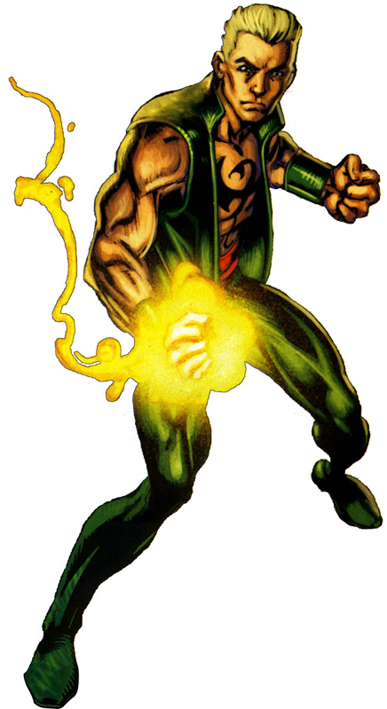 Открытки с Железным Кулаком Денни Рэндом из комиксов Марвел.