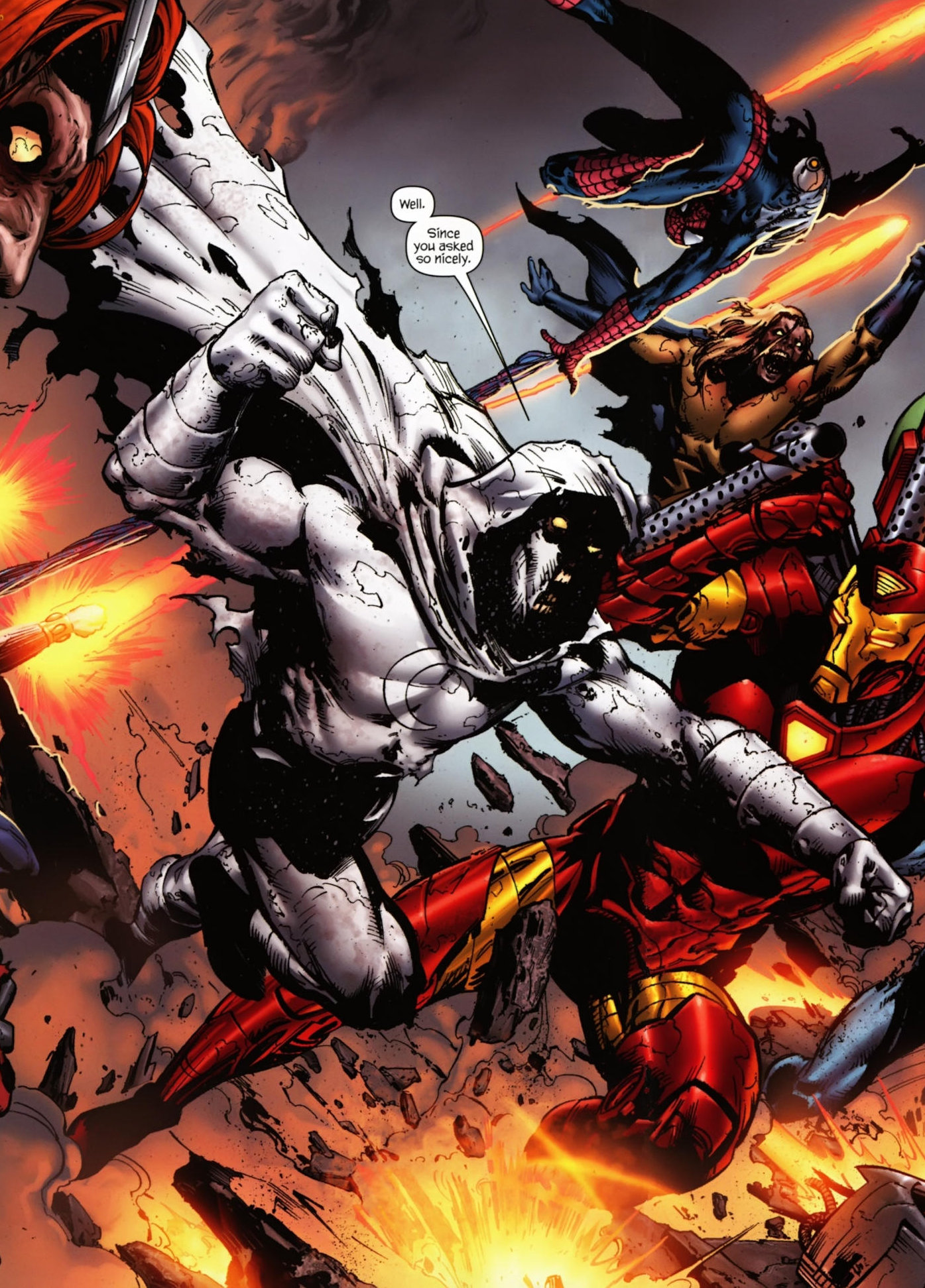 Открытки с Лунным Рыцарем из комиксов Вселенной Марвел скачать.