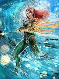 Открытки с Мерой из комиксов про Аквамэна скачать бесплатно.