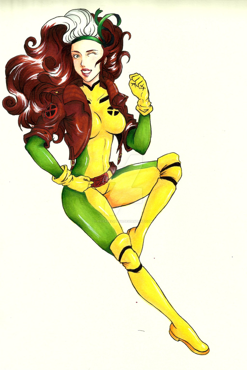 Открытки с Роуг из комиксов про Людей Икс Вселенной Марвел. 