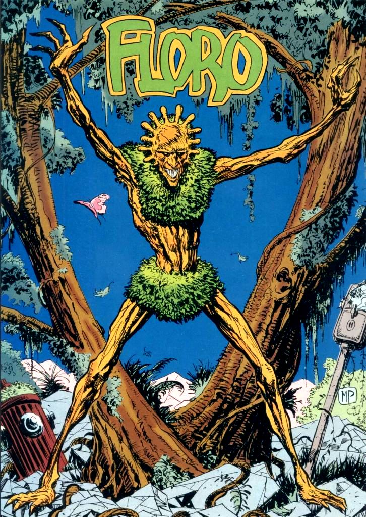 Открытки с Флороник Меном из комиксов Вселенной ДС скачать бесплатно.