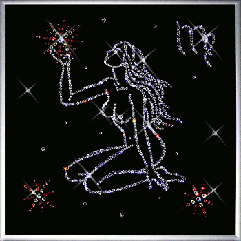  Анимационные открытки знак  зодиака Дева скачать бесплатно.