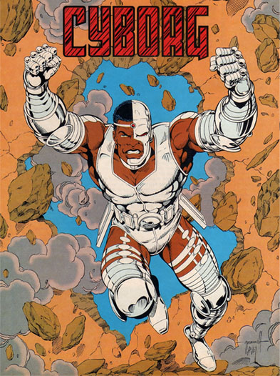 Открытки с Киборгом из Лиги Справедливости скачать бесплатно.