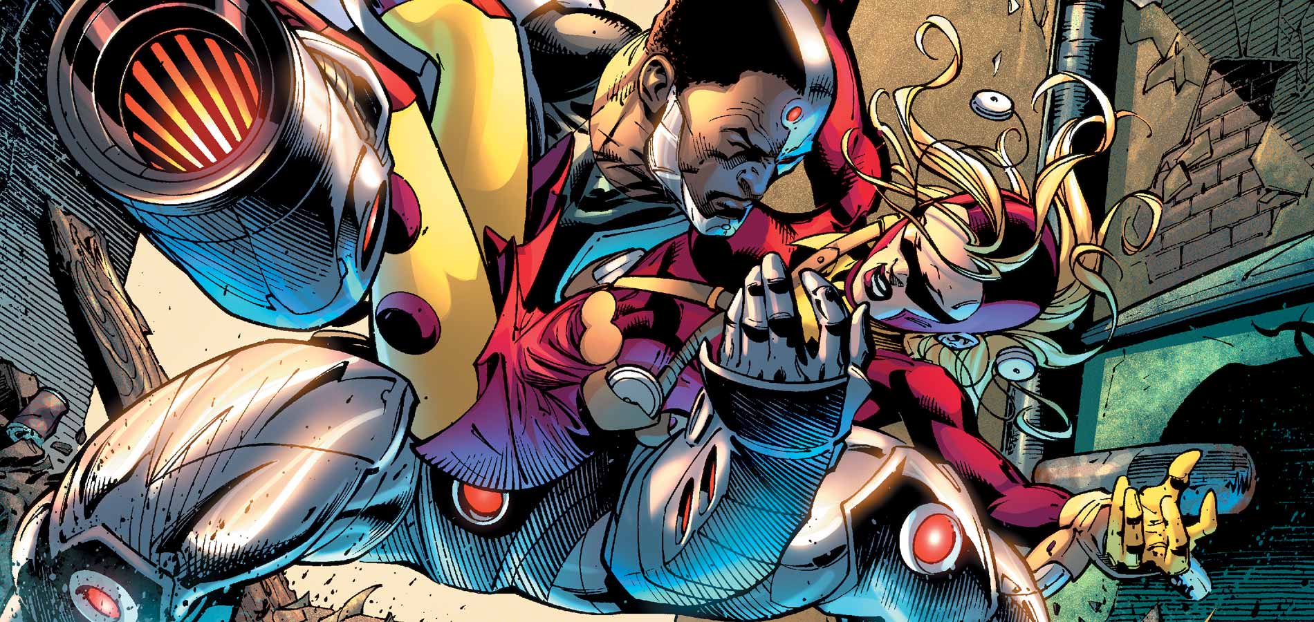 Открытки с Киборгом из Лиги Справедливости скачать бесплатно.