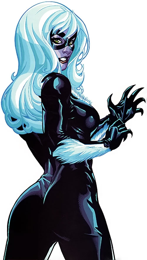 Открытки с Черной Кошкой из Спайдермена по комиксам Марвел. 