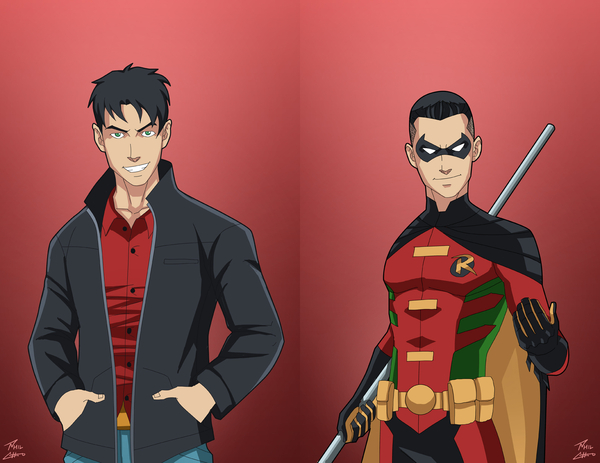 Открытки с Робином скачать бесплатно. Открытки с героями комиксов.