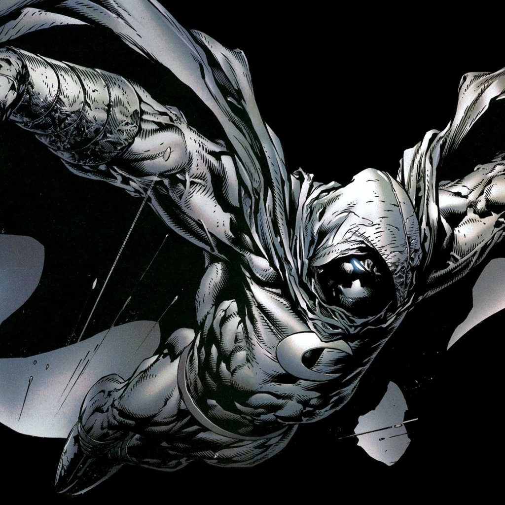 Открытки с Лунным Рыцарем из комиксов Вселенной Марвел скачать.