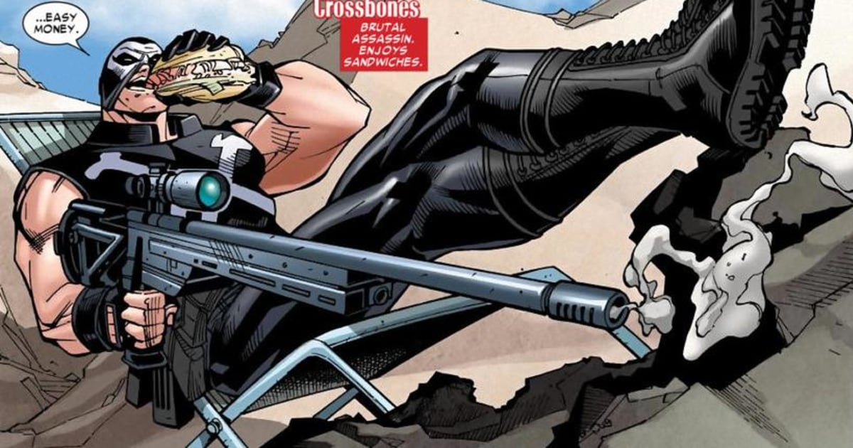 Открытки с Кроссбоунсом из комиксов Вселенной Марвел скачать.