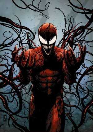 Открытки с Токсином врагом Человека Паука из комиксов Марвел.