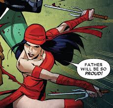 Открытки с Электрой из комиксов Марвел скачать бесплатно.    