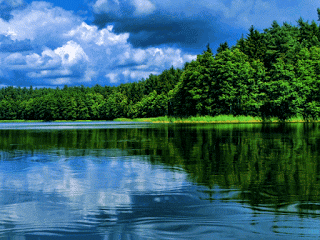 Открытки с озёрами с анимациями. Открытки с озёрами скачать.