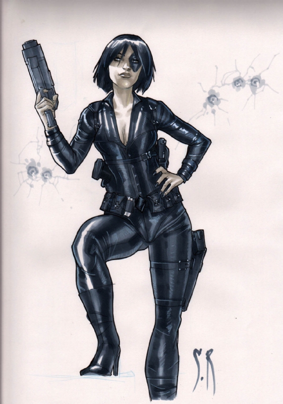 Открытки с Домино из комиксов Вселенной Марвел скачать бесплатно.