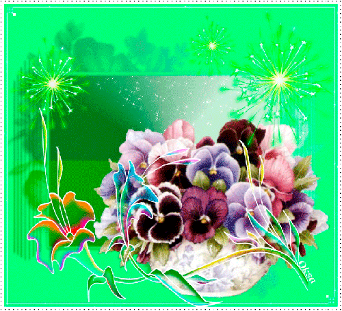 Открытки с разноцветными анютиными глазками скачать бесплатно.