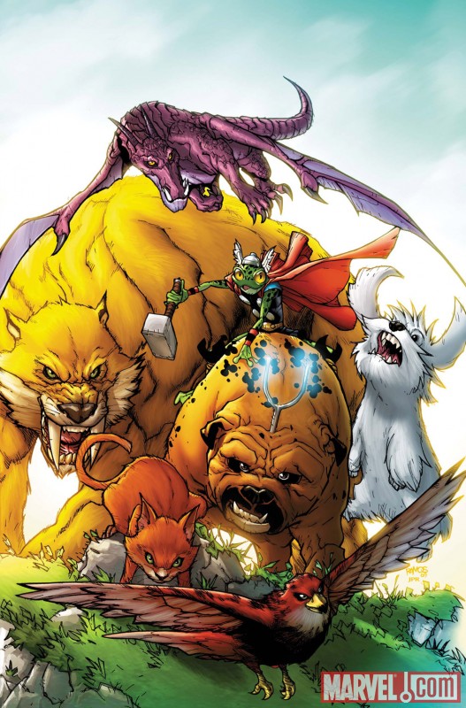 Открытки с Трогом лягушкой супергероем из комиксов от Марвел.