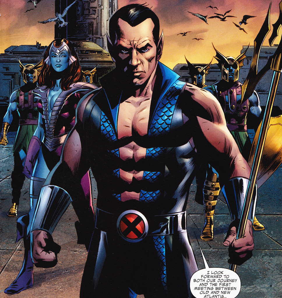 Открытки с морским супергероем Нэмором из комиксов Марвел.  