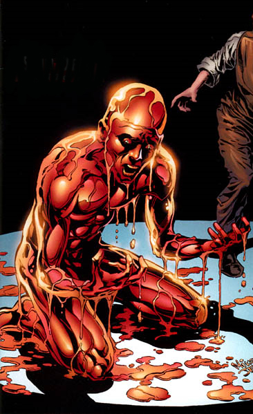 Открытки с Расплавленным Человеком из комиксов Вселенной Марвел.