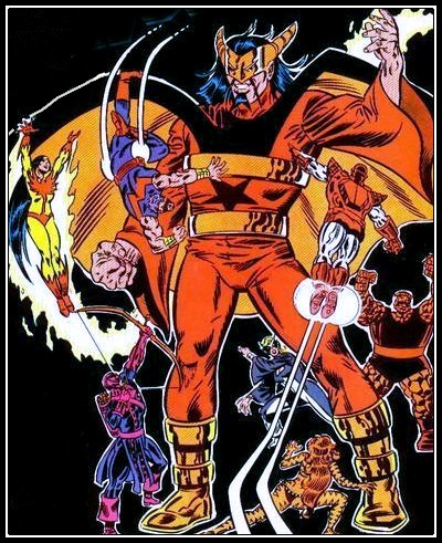 Открытки с Мастером Пандемониумом из комиксов Вселенной Марвел.