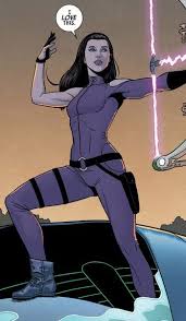 Открытки с соколиным Глазом Кейт Бишоп из комиксов Марвел.    