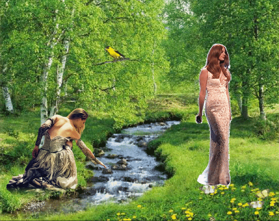 Песня ведь жизнь бежит течет рекою. Девушка у реки. Девушка у ручья. Девушка у родника. Ручеёк анимация.