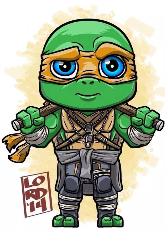 Открытки с Черепашками Ниндзя для детей скачать бесплатно.   